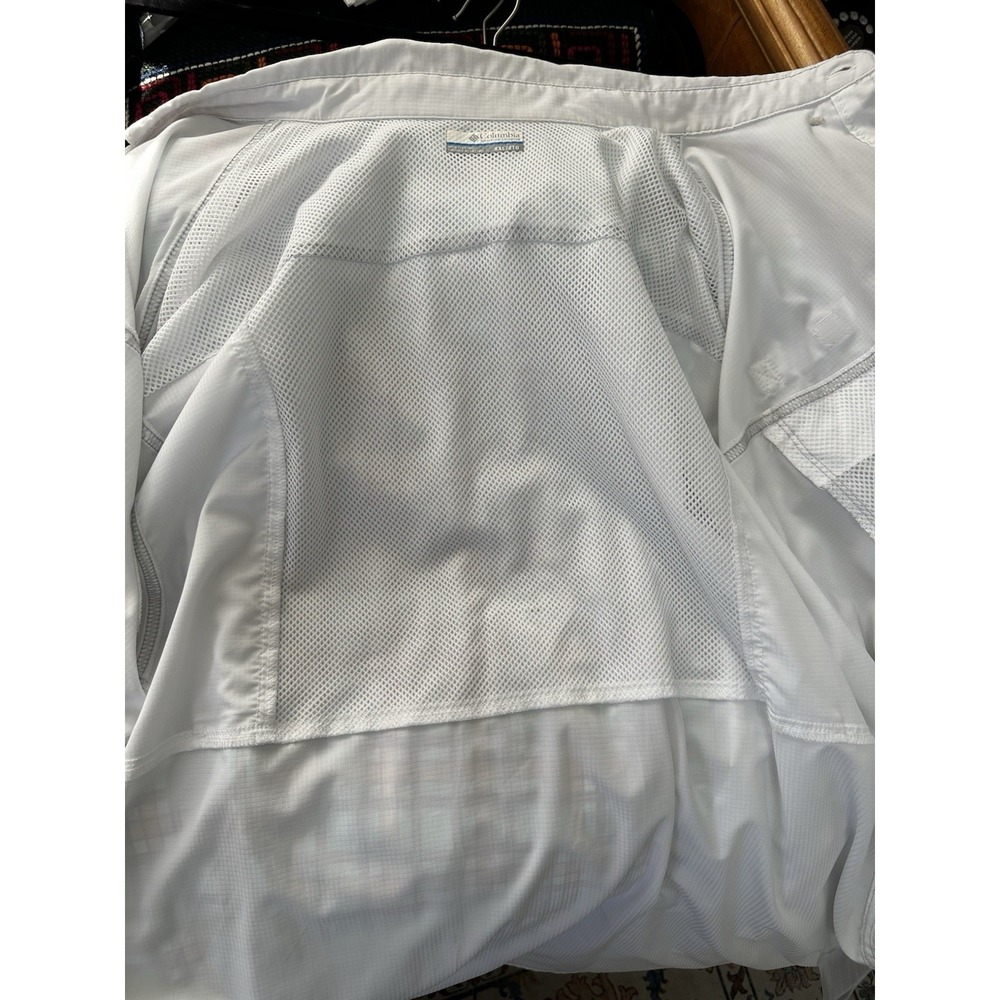 Columbia PFG Shirt Mens 2XL White Button Up Fishing Performance Vented Long Slv - Picture 14 of 14